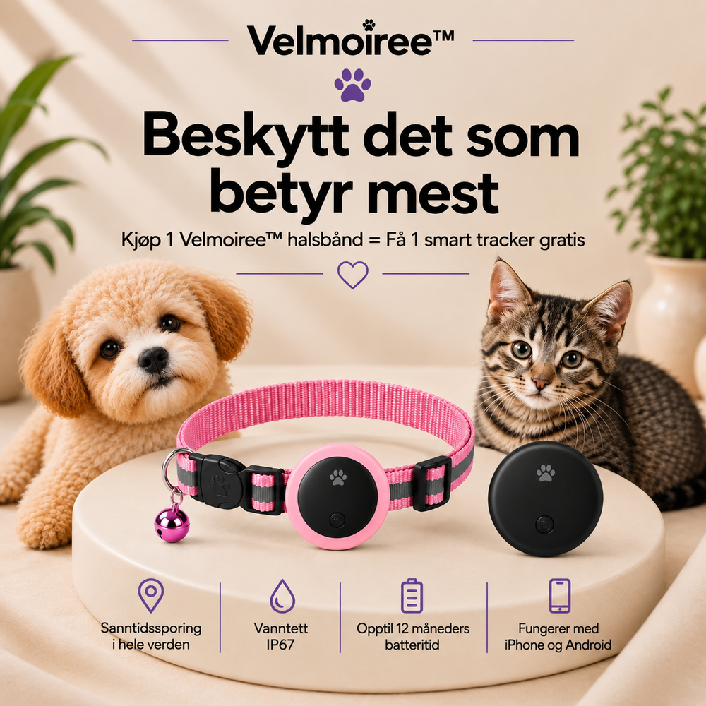 Smart halsband för katter – Velmoiree™ Rosa
