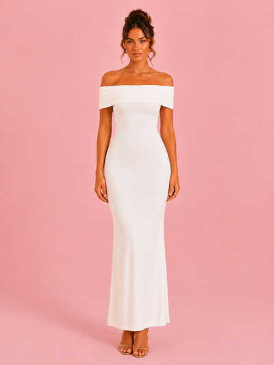 Off-Shoulder Bodycon Maxi Dress