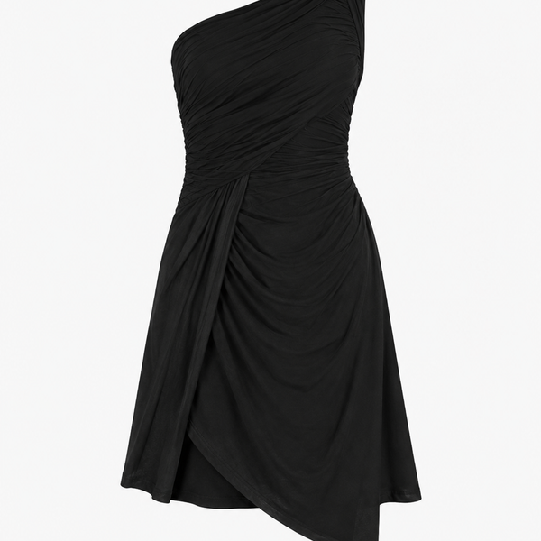 Ruched One-Shoulder Dress